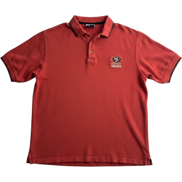 NFL Other - Vintage‎ Y2K NFL San Francisco 49ers Embroidered Polo Shirt Mens Large